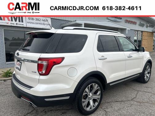 White Platinum Clearcoat Metallic 2018 Ford Explorer Platinum
