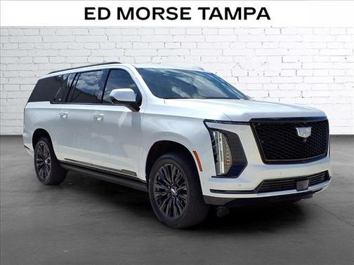 Crystal White Tricoat 2025 Cadillac Escalade ESV Sport