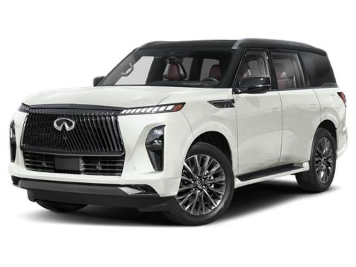 Radiant White/Black Obsidian 2025 INFINITI QX80 AUTOGRAPH AWD