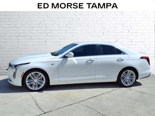 Summit White 2024 Cadillac CT4 Premium Luxury