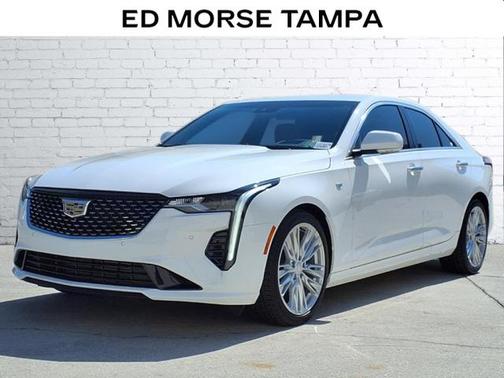 Summit White 2024 Cadillac CT4 Premium Luxury