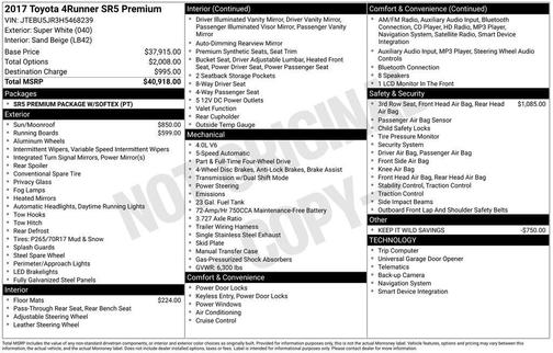 2017 Toyota 4Runner SR5 Premium