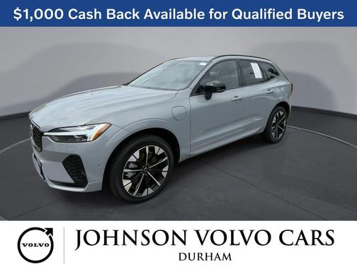 Vapour Grey Metallic 2026 Volvo XC60 Plug-In Hybrid Plus, T8 AWD Electric/Gasoline, Dark