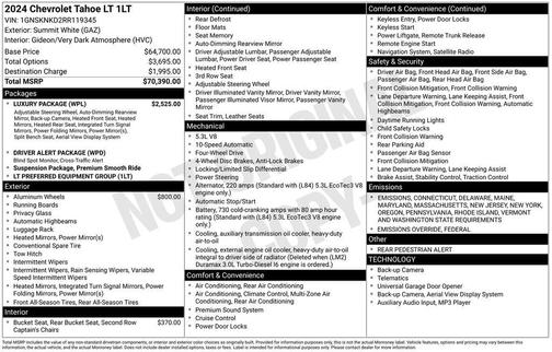 2024 Chevrolet Tahoe LT