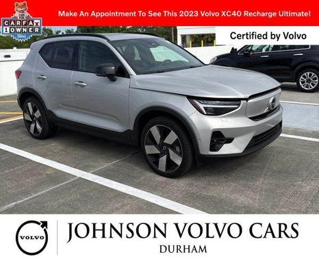 Silver Dawn Metallic 2023 Volvo XC40 Recharge Pure Electric Twin Ultimate
