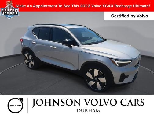 Silver Dawn Metallic 2023 Volvo XC40 Recharge Pure Electric Twin Ultimate