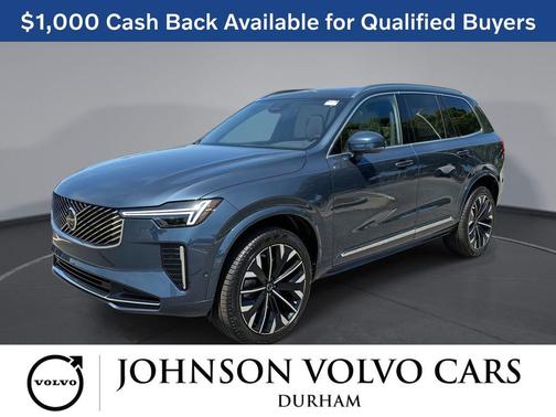Denim Blue Metallic 2026 Volvo XC90 Plus, B6 AWD Gas (mild hybrid), Gasoline, Bright, 7 Seats