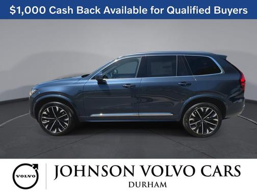 Denim Blue Metallic 2026 Volvo XC90 Plus, B6 AWD Gas (mild hybrid), Gasoline, Bright, 7 Seats
