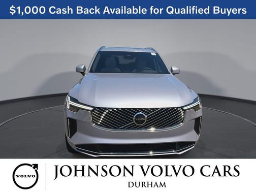 Aurora Silver 2026 Volvo XC90 Plus, B5 AWD Gas (mild hybrid), Gasoline, Bright, 7 Seats