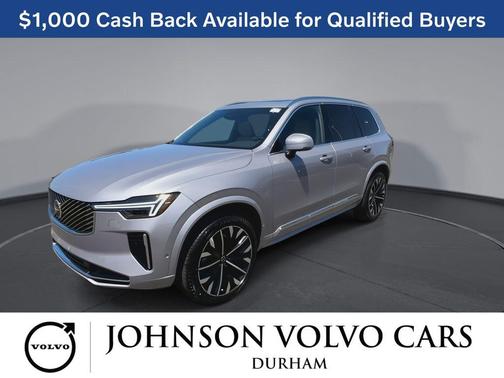 Aurora Silver 2026 Volvo XC90 Plus, B5 AWD Gas (mild hybrid), Gasoline, Bright, 7 Seats