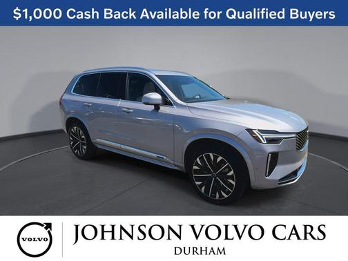 Aurora Silver 2026 Volvo XC90 Plus, B5 AWD Gas (mild hybrid), Gasoline, Bright, 7 Seats