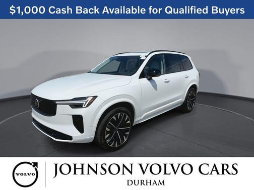 Crystal White Pearl 2026 Volvo XC90 Ultra Dark Theme, B6 AWD Gas (mild hybrid), Gasoline, 7 Seats
