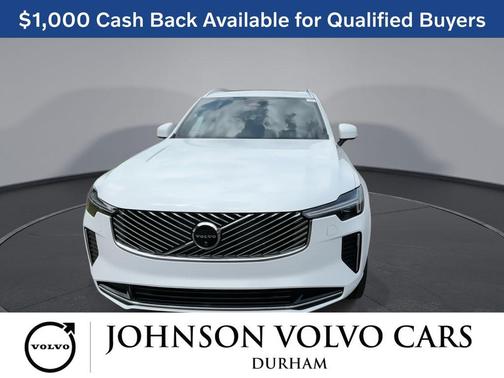 Crystal White Pearl 2026 Volvo XC90 Plus, B6 AWD Gas (mild hybrid), Gasoline, Bright, 7 Seats