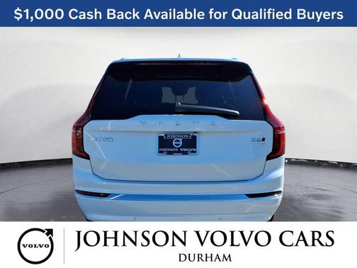 Crystal White Pearl 2026 Volvo XC90 Plus, B6 AWD Gas (mild hybrid), Gasoline, Bright, 7 Seats
