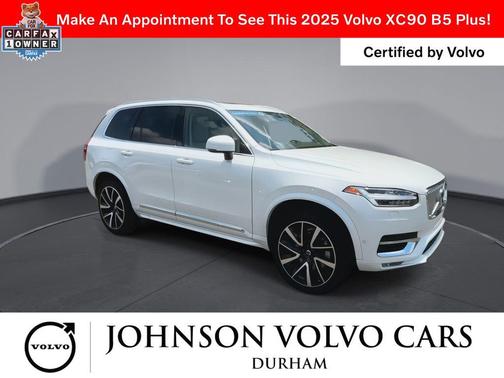 Crystal White Metallic 2025 Volvo XC90 B5 Plus