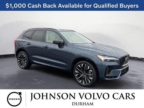Denim Blue Metallic 2026 Volvo XC60 Plug-In Hybrid Ultra, T8 AWD Electric/Gasoline, Dark