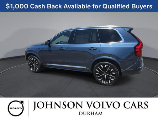 Denim Blue Metallic 2026 Volvo XC90 Plug-In Hybrid Plus, T8 AWD, Electric/Gasoline, Bright, 7 Seats
