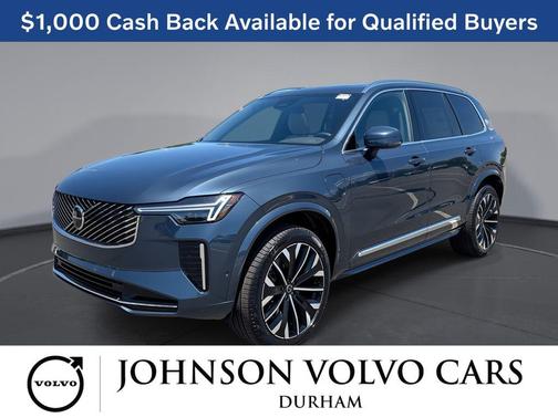 Denim Blue Metallic 2026 Volvo XC90 Plug-In Hybrid Plus, T8 AWD, Electric/Gasoline, Bright, 7 Seats