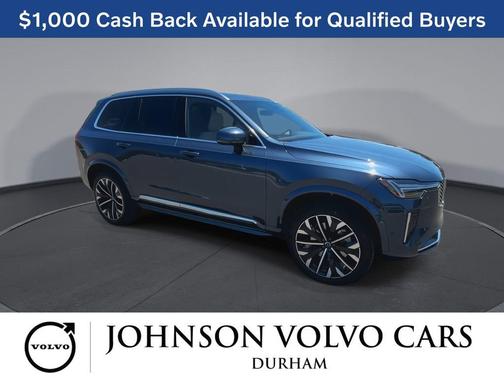 Denim Blue Metallic 2026 Volvo XC90 Plug-In Hybrid Plus, T8 AWD, Electric/Gasoline, Bright, 7 Seats