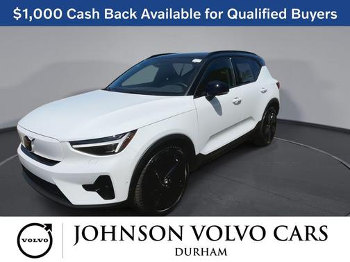 Crystal White 2026 Volvo EX40 Black Edition Ultra, Twin Motor, Fully electric