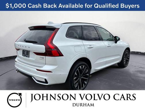 Crystal White Metallic 2026 Volvo XC60 Plug-In Hybrid Ultra, T8 AWD Electric/Gasoline, Dark