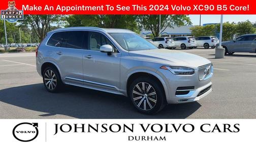 Silver Dawn Metallic 2024 Volvo XC90 B5 Core Bright Theme