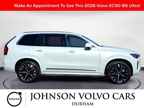 Crystal White Pearl 2026 Volvo XC90 B6 Ultra 7-Seater