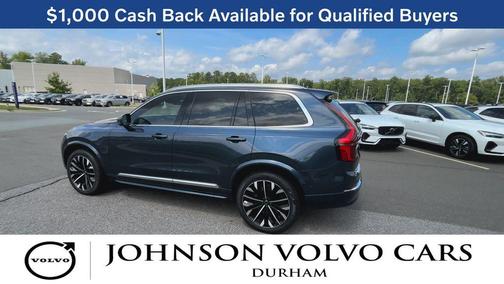 Denim Blue Metallic 2026 Volvo XC90 Plus, B5 AWD Gas (mild hybrid), Gasoline, Bright, 7 Seats