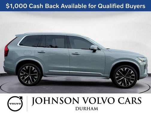 Vapour Grey Metallic 2026 Volvo XC90 Plus, B6 AWD Gas (mild hybrid), Gasoline, Bright, 7 Seats