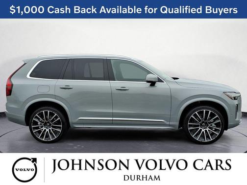 Vapour Grey Metallic 2026 Volvo XC90 Plus, B6 AWD Gas (mild hybrid), Gasoline, Bright, 7 Seats