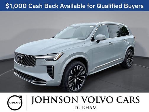 Vapour Grey Metallic 2026 Volvo XC90 Plus, B5 AWD Gas (mild hybrid), Gasoline, Bright, 7 Seats