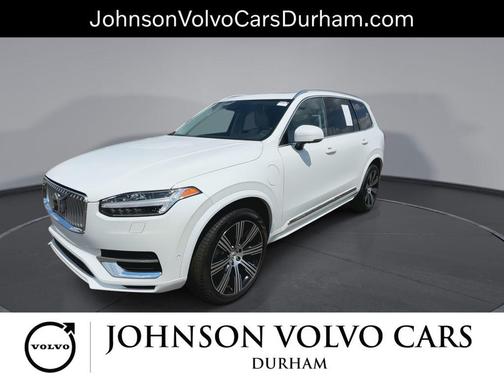 Crystal White Metallic 2024 Volvo XC90 Recharge Plug-In Hybrid T8 Plus Bright Theme 7-Seater