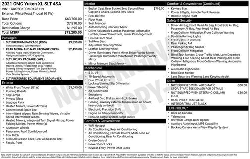 2021 GMC Yukon XL SLT