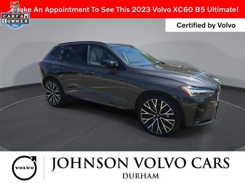 Platinum Grey Metallic 2023 Volvo XC60 B5 Ultimate Dark Theme