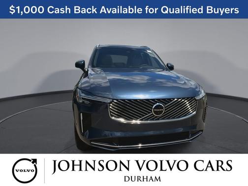 Denim Blue Metallic 2026 Volvo XC90 Plus, B6 AWD Gas (mild hybrid), Gasoline, Bright, 7 Seats
