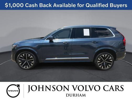 Denim Blue Metallic 2026 Volvo XC90 Plus, B6 AWD Gas (mild hybrid), Gasoline, Bright, 7 Seats