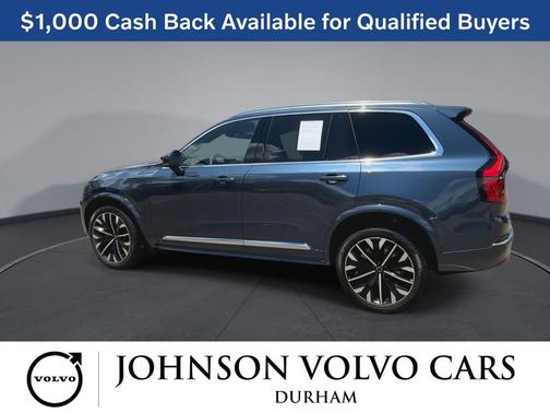 Denim Blue Metallic 2026 Volvo XC90 Plus, B6 AWD Gas (mild hybrid), Gasoline, Bright, 7 Seats