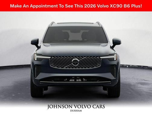 Denim Blue Metallic 2026 Volvo XC90 Plus, B6 AWD Gas (mild hybrid), Gasoline, Bright, 7 Seats