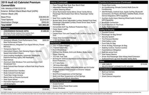2019 Audi A3 2.0T Premium