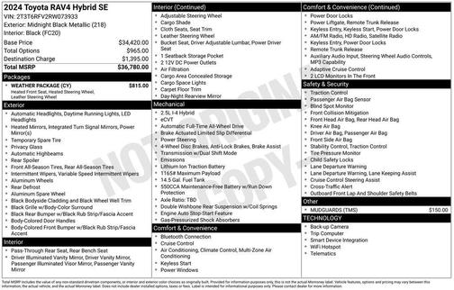 2024 Toyota RAV4 Hybrid SE