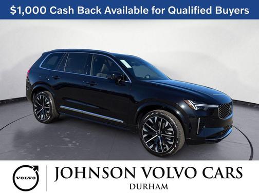 Onyx Black Metallic 2026 Volvo XC90 Ultra, B6 AWD Gas (mild hybrid), Gasoline, Bright, 7 Seats