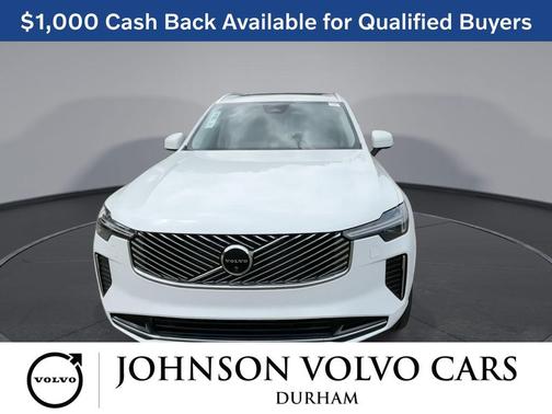 Crystal White Pearl 2026 Volvo XC90 Ultra, B6 AWD Gas (mild hybrid), Gasoline, Bright, 7 Seats