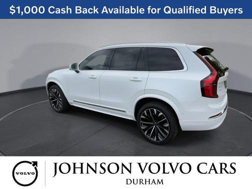 Crystal White Pearl 2026 Volvo XC90 Ultra, B6 AWD Gas (mild hybrid), Gasoline, Bright, 7 Seats