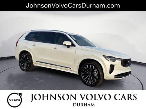 Crystal White Pearl 2026 Volvo XC90 Ultra, B6 AWD Gas (mild hybrid), Gasoline, Bright, 7 Seats