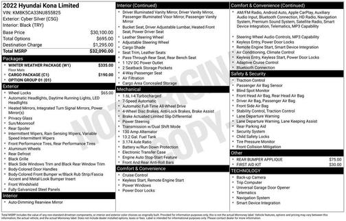 2022 Hyundai KONA Limited