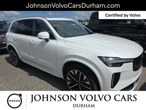 Crystal White Pearl 2026 Volvo XC90 Plus, B6 AWD Gas (mild hybrid), Gasoline, Bright, 7 Seats
