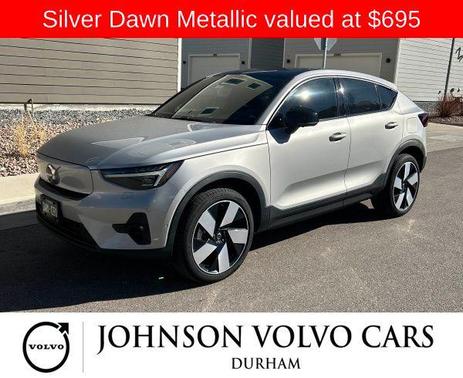 Silver Dawn Metallic 2023 Volvo C40 Recharge Pure Electric Twin Ultimate