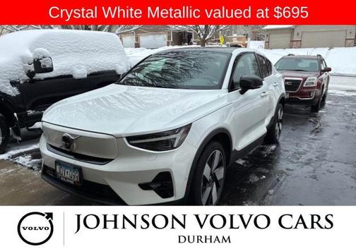 Crystal White Metallic 2023 Volvo C40 Recharge Pure Electric Twin Ultimate