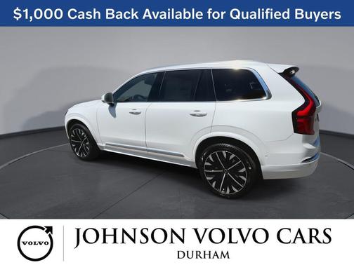 Crystal White Pearl 2026 Volvo XC90 Plus, B6 AWD Gas (mild hybrid), Gasoline, Bright, 7 Seats
