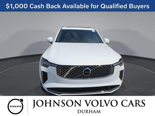 Crystal White Pearl 2026 Volvo XC90 Plus, B6 AWD Gas (mild hybrid), Gasoline, Bright, 7 Seats